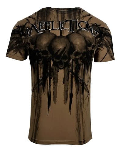 Remera Affliction Walking Dead - A Pedido_exkarg Marrón Xxx 2