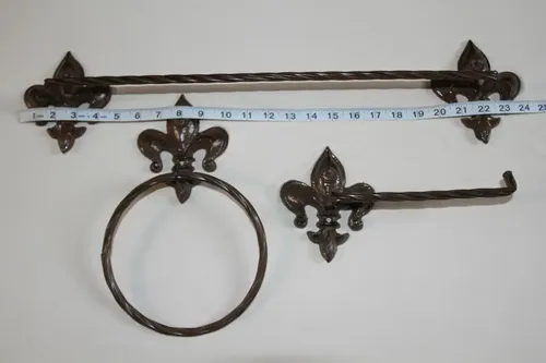 Set Accesorios Fleur De Lis Bathroom - A Pedido_exkarg Negro 3