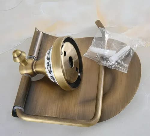Porta Rollo Papel Higienico Retro  Brass - A Pedido_exkarg Dorado 6