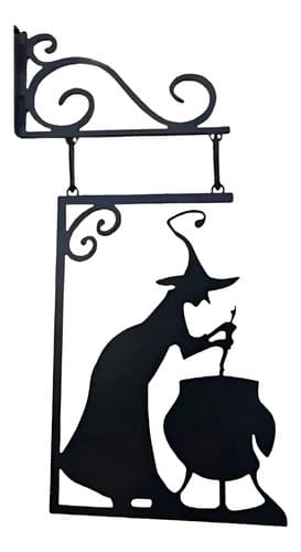Cartel Colgante Witch Shape - A Pedido_exkarg Negro