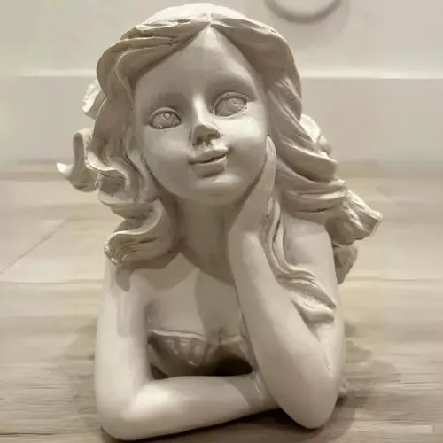Estatua Para Jardin Sirena - A Pedido_exkarg Blanco 5