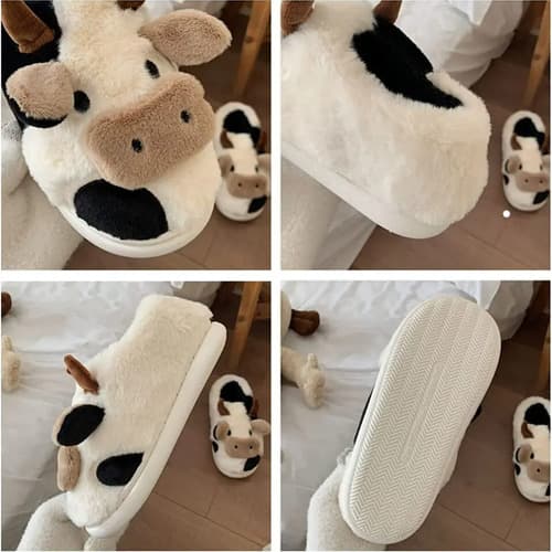 Pantuflas Cute Cow - A Pedido_exkarg Marrón 40 Ar 3