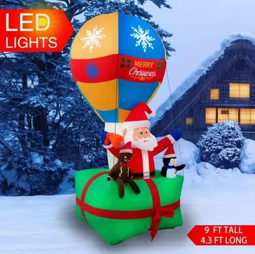 Papa Noel Inflable 9 Ft Colosal - A Pedido_exkarg Rojo 6