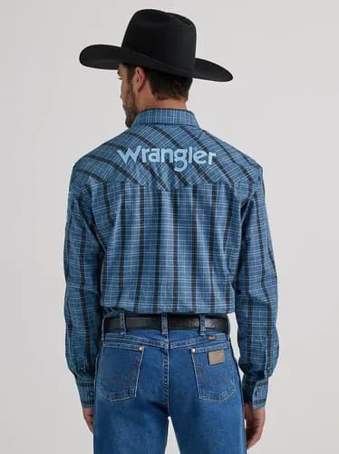 Camisa Wrangler Western Snap Black - A Pedido_exkarg Wrangler S 5