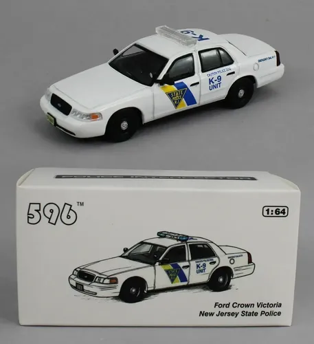 Auto 1:64 New Jersey State Police Ford - A Pedido_exkarg Blanco 3