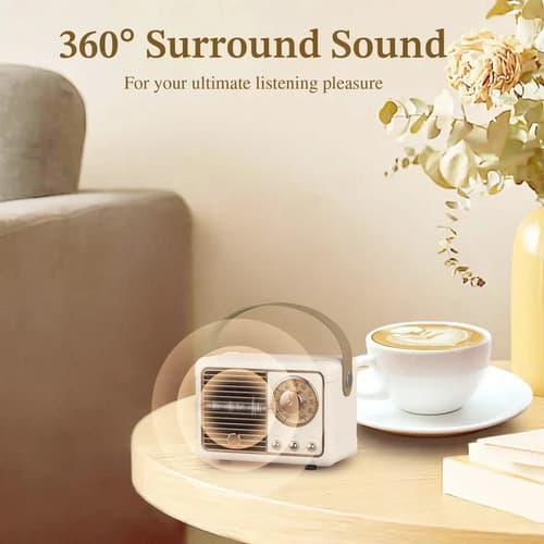 Parlante J-999 Retro Bluetooth Speaker - A Pedido Crema 3