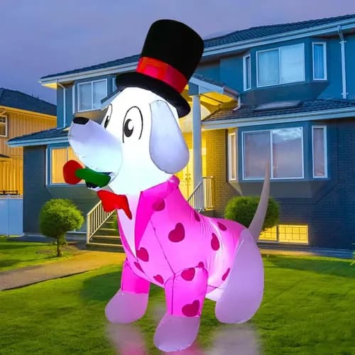 Inflable San Valentin Love Dog Rose - A Pedido_exkarg Rosa 8