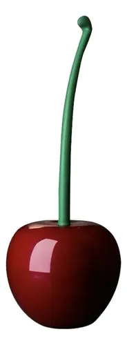 Juego De Escobilla De Baño De Cereza - A Pedido_exkarg Rojo