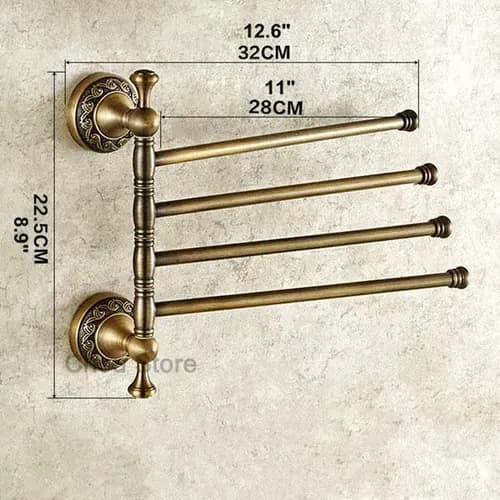 Toallero Plegable Bars - A Pedido_exkarg Dorado 4