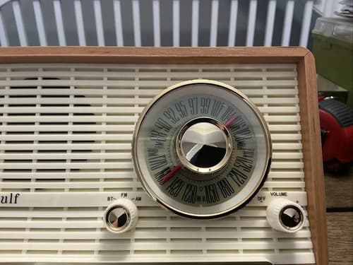 Radio De Mesa De Madera Con Altavoz Bluetooth - A Pedido Crema 6