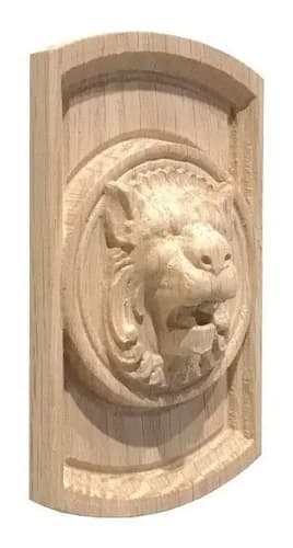Escultura Decorativa De Madera Lion - A Pedido_exkarg 1