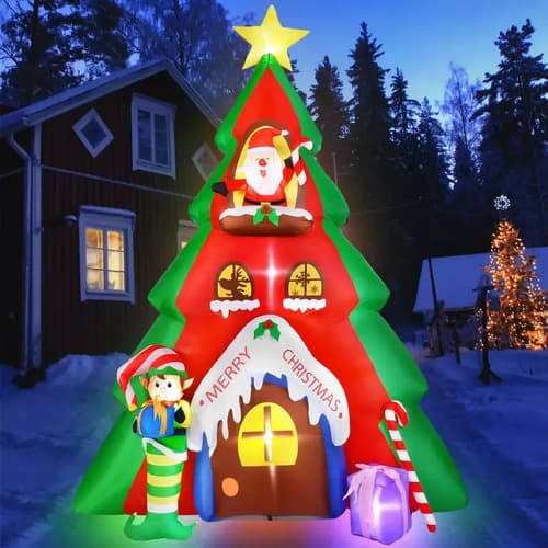 Papa Noel Inflable Ft House - A Pedido_exkarg Rojo 6