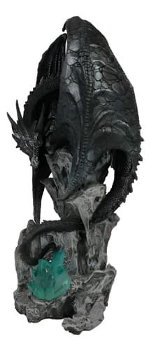 Estatua Large Euranius Drake Elder Dragon - A Pedido_exakrg Negro