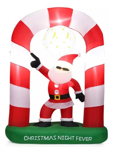 Papa Noel Inflable 7.5 Archway - A Pedido_exkarg Rojo