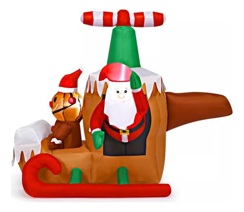 Papa Noel Inflable Airplane Blow Up - A Pedido_exkarg Rojo 6