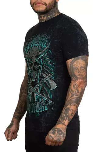 Remera Affliction Men's Wanderer Skull - A Pedido_exkarg Negro M 3
