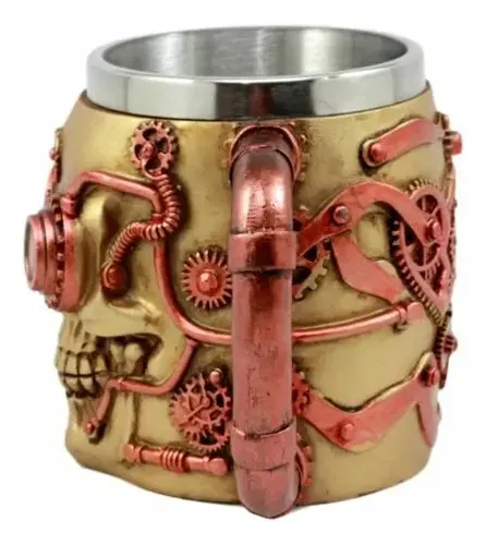 Taza De Cafe Metallic Copper Steampunk - A Pedido_exkarg Cobre 2
