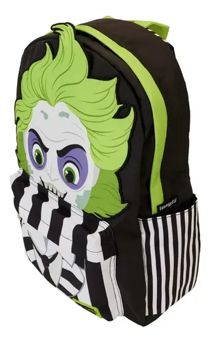 Mochila Beetlejuice  Nylon Loungefly - A Pedido_exkarg Negro 2