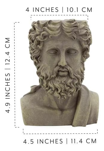 Macetero Zeus The Greek - A Pedido_exkarg Gris 3