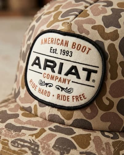 Gorra Ariat Mens Ariat Logo Patch Duck - A Pedido Marrón M 5