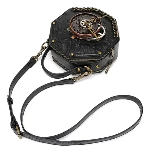 Cartera Steampunk Pu Leather - A Pedido_exkarg Negro 3
