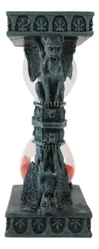 Reloj De Arena Ebros Gothic Winged Stoic - A Pedido Verde Y Rojo 3