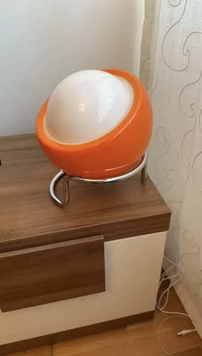 Lampara De Mesa Bauhaus Mcm Style Bedside - A Pedido Naranja 2