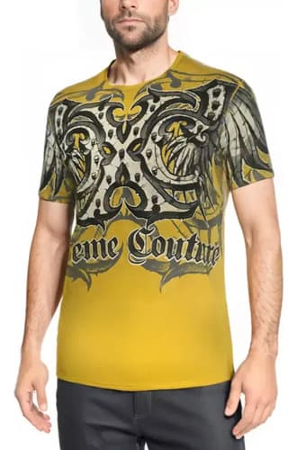 Remera Xtreme Couture By Affliction - A Pedido_exkarg Amarillo S 3