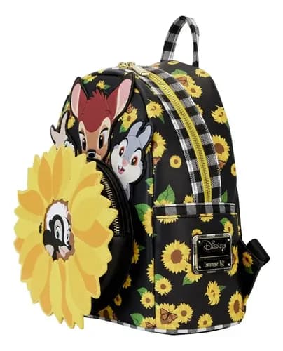 Mochila Bambi Sunflower Friends Loungefly - A Pedido_exkarg Negro Liso 2
