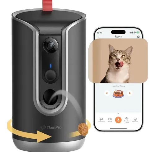Camara Hd Smart Para Mascotas - A Pedido Negro