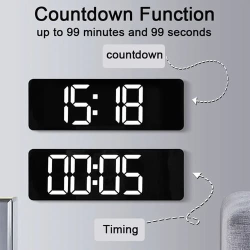 Reloj De Pàred Digital - A Pedido_exkarg Negro 5