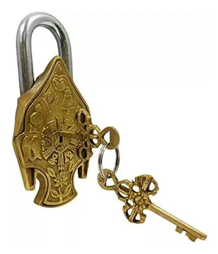 Candado Bronce Solido Buda - A Pedido_exkarg Dorado 2