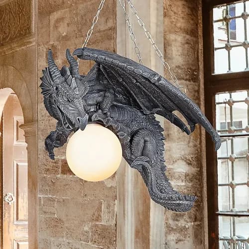Lampara Colgante Nights Fury Sculptural - A Pedido_exkarg Negro 5
