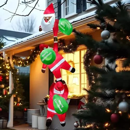 Papa Noel Inflable Escaladores - A Pedido_exkarg Rojo