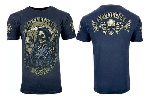 Remera Affliction Heir Of Souls - A Pedido_exkarg Azul 38 2