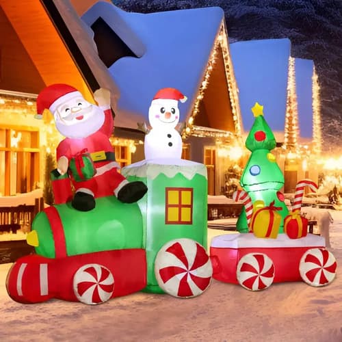Papa Noel 6ft Drive Train - A Pedido_exkarg Rojo 3