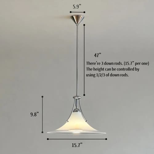 Lámpara De Techo  Bauhaus De 16 Pulgadas - A Pedido Plateado 3