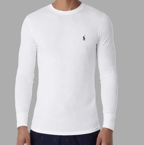 Camisa Térmica De Manga Larga Hombre Polo - A Pedido Blanco 38