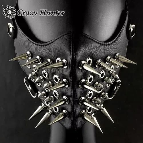Mascara Cuero Studded Steampunk - A Pedido_exkarg X 3
