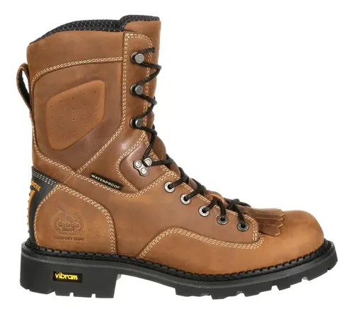 Botas Georgia Boot Men's Men's Comfort Core - A Pedido Marrón Cuero 1