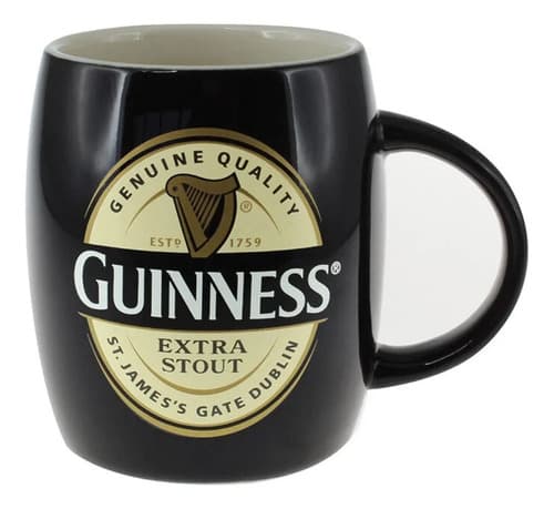 Jarra Negra Barril De Guinness Original - A Pedido Negro