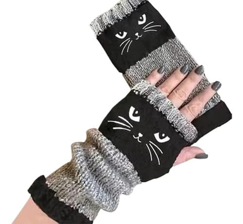 Guantes Sin Dedos Para Mujer - A Pedido_exkarg Negro M
