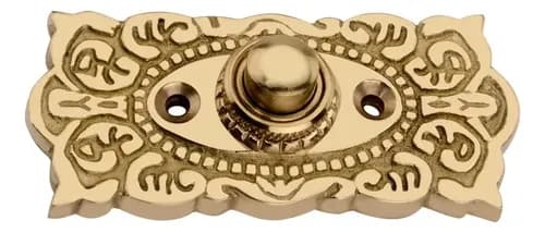 Pulsador Timbre Vintage Victorian Brass - A Pedido_exkarg Bronce 3