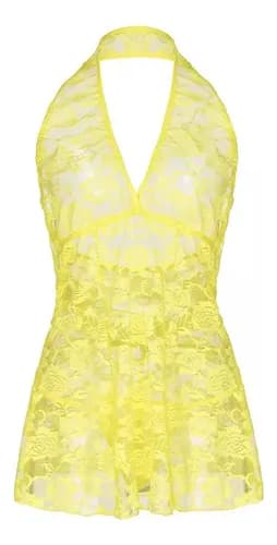 Sexy Babydoll Lingerie - A Pedido_exkarg Amarillo