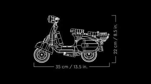 Lego Vespa 125 Cantidad De Piezas 1106 9