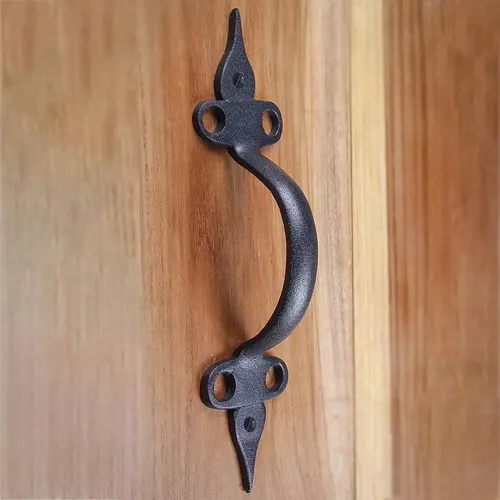 Tirador De Puerta De Hierro Forjado - A Pedido_exkarg Negro 3