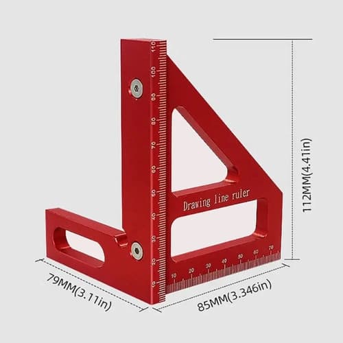 Regla De Medición Multiángulo 3d - A Pedido_exkarg Rojo 3