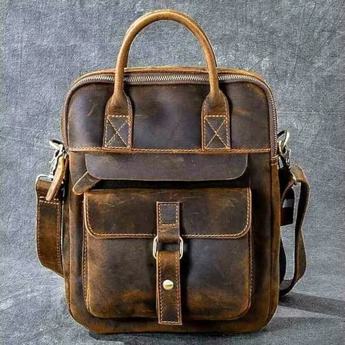 Morral Genuine Christmas Leather - A Pedido_exkarg Marrón X 2