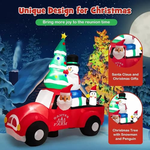 Papa Noel Inflable Driving - A Pedido_exkarg Rojo 3