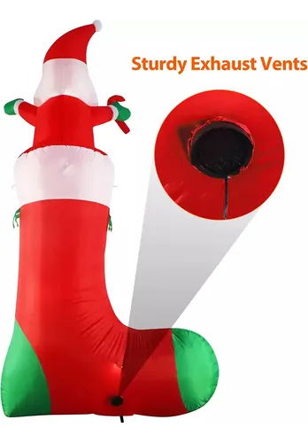 Papa Noel Inflable Ho Ho Ho - A Pedido_exkarg Rojo 3